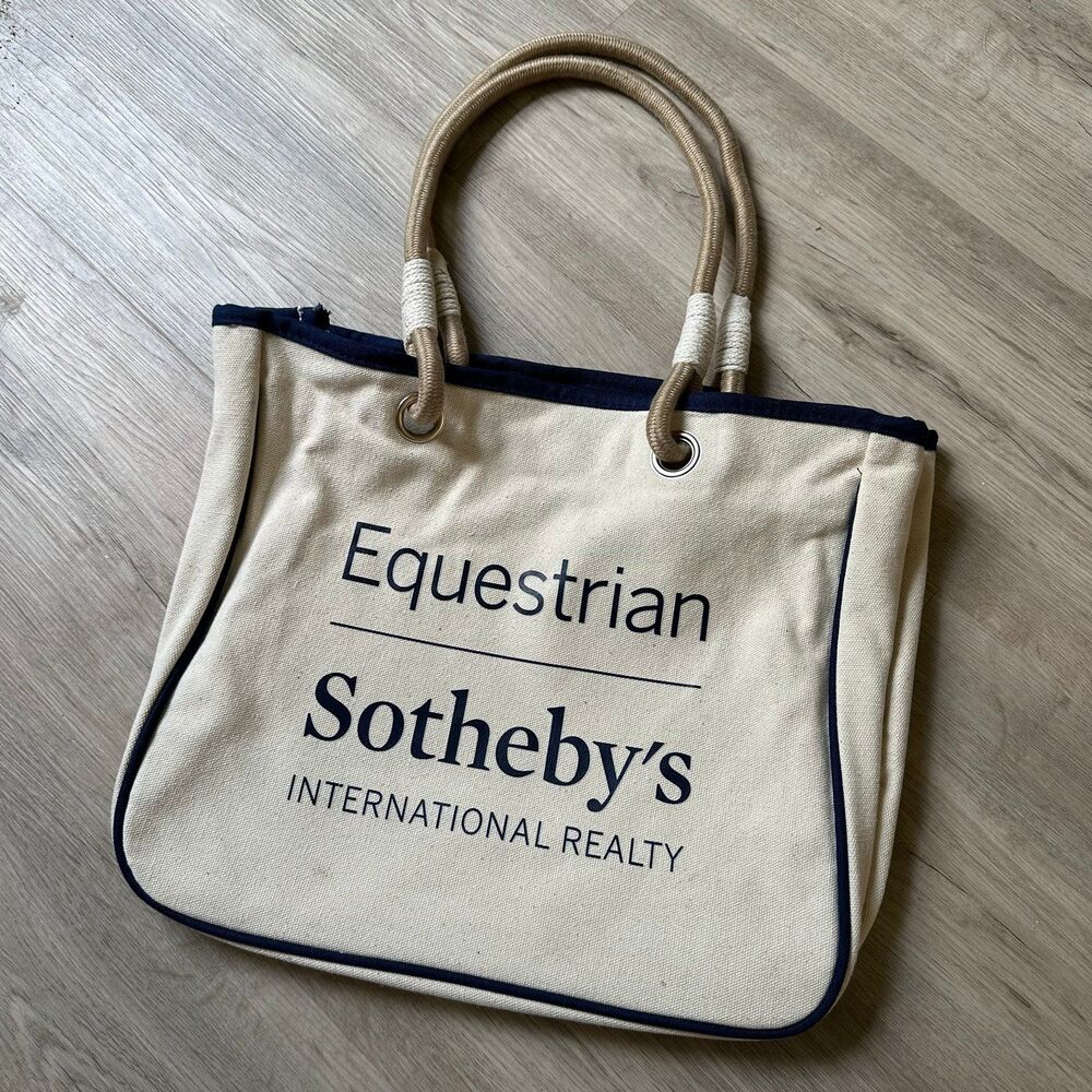 Equestrian Sotheby's International Realty Cotton Canvas Tote Bag